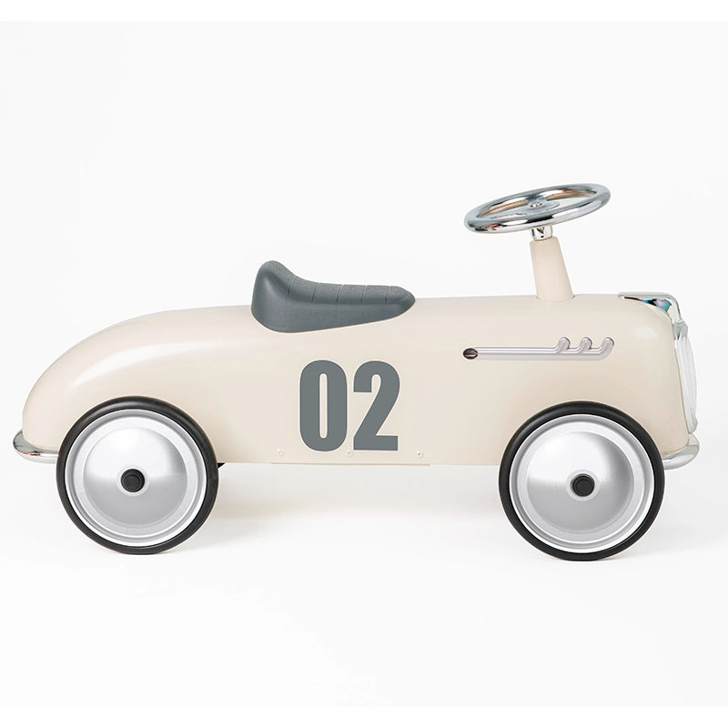Coche Correpasillos Vintage Ivory - Roadster Clásico de Metal