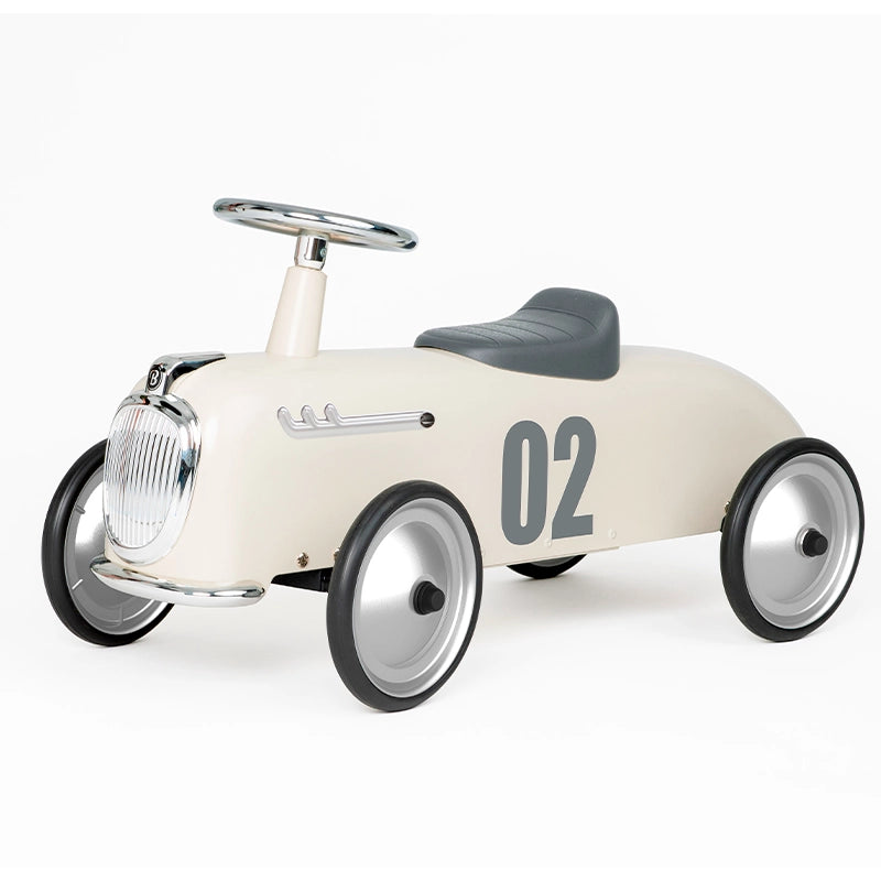 Coche Correpasillos Vintage Ivory - Roadster Clásico de Metal