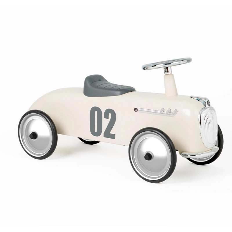 Coche Correpasillos Vintage Ivory - Roadster Clásico de Metal