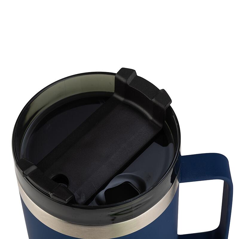 ✨ Taza térmica de acero inoxidable 900 ml – Azul oscuro 💙 | Con pajita reutilizable ♻️