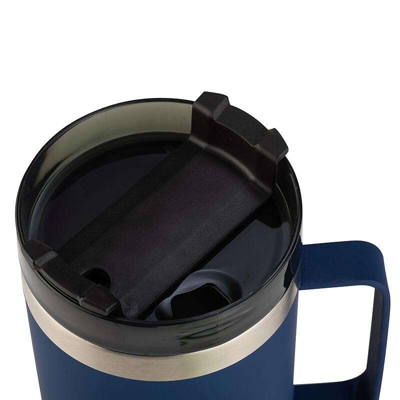 ✨ Taza térmica de acero inoxidable 900 ml – Azul oscuro 💙 | Con pajita reutilizable ♻️