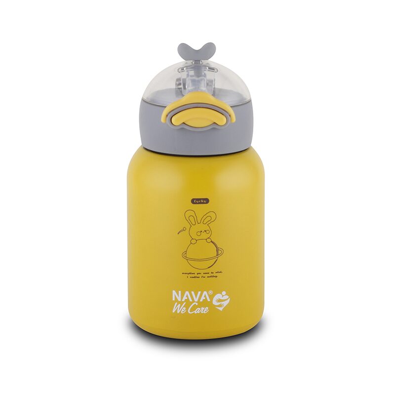 ✨ Botella térmica &quot;We Care&quot; 350ml – Acero inoxidable, amarilla 💛