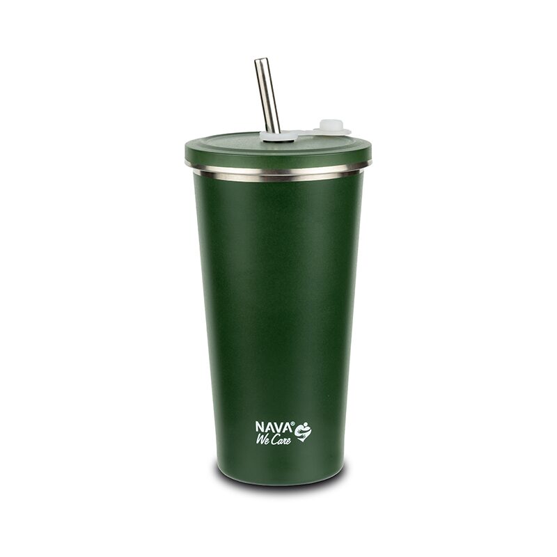 🌿 Taza térmica &quot;We Care&quot; 520ml – Sostenible, segura y sin derrames 🥤❄️