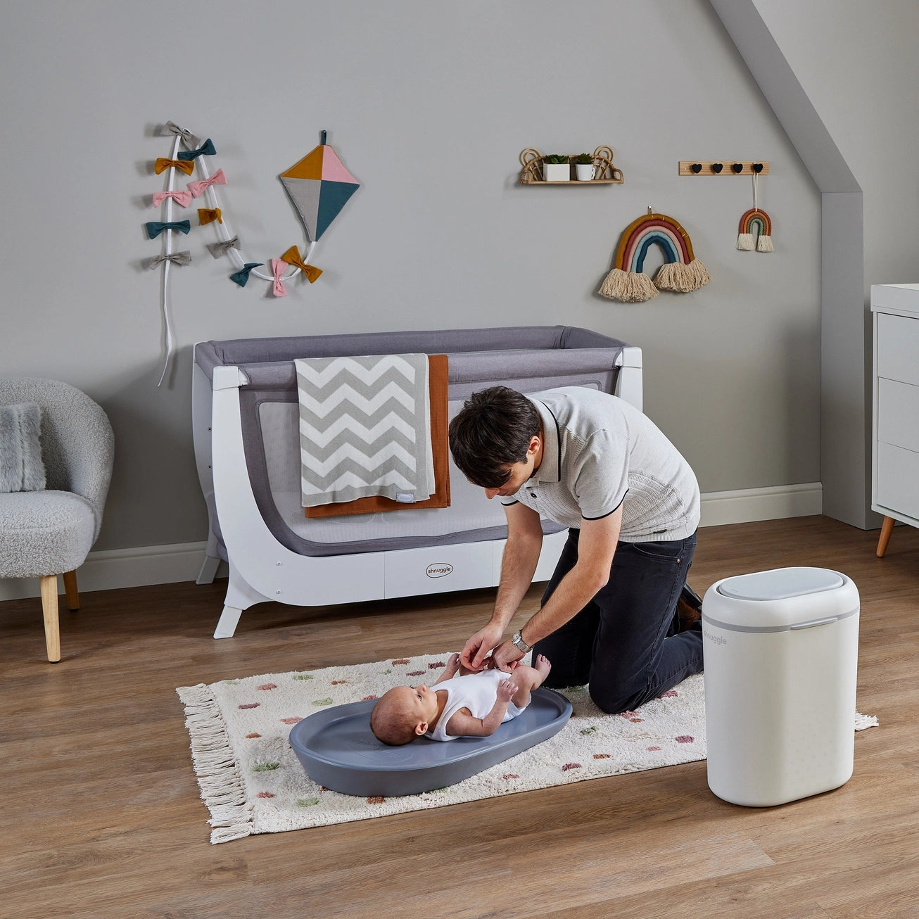 Papelera de Pañales Eco-Touch Shnuggle | Higiene y Comodidad Eco-Friendly