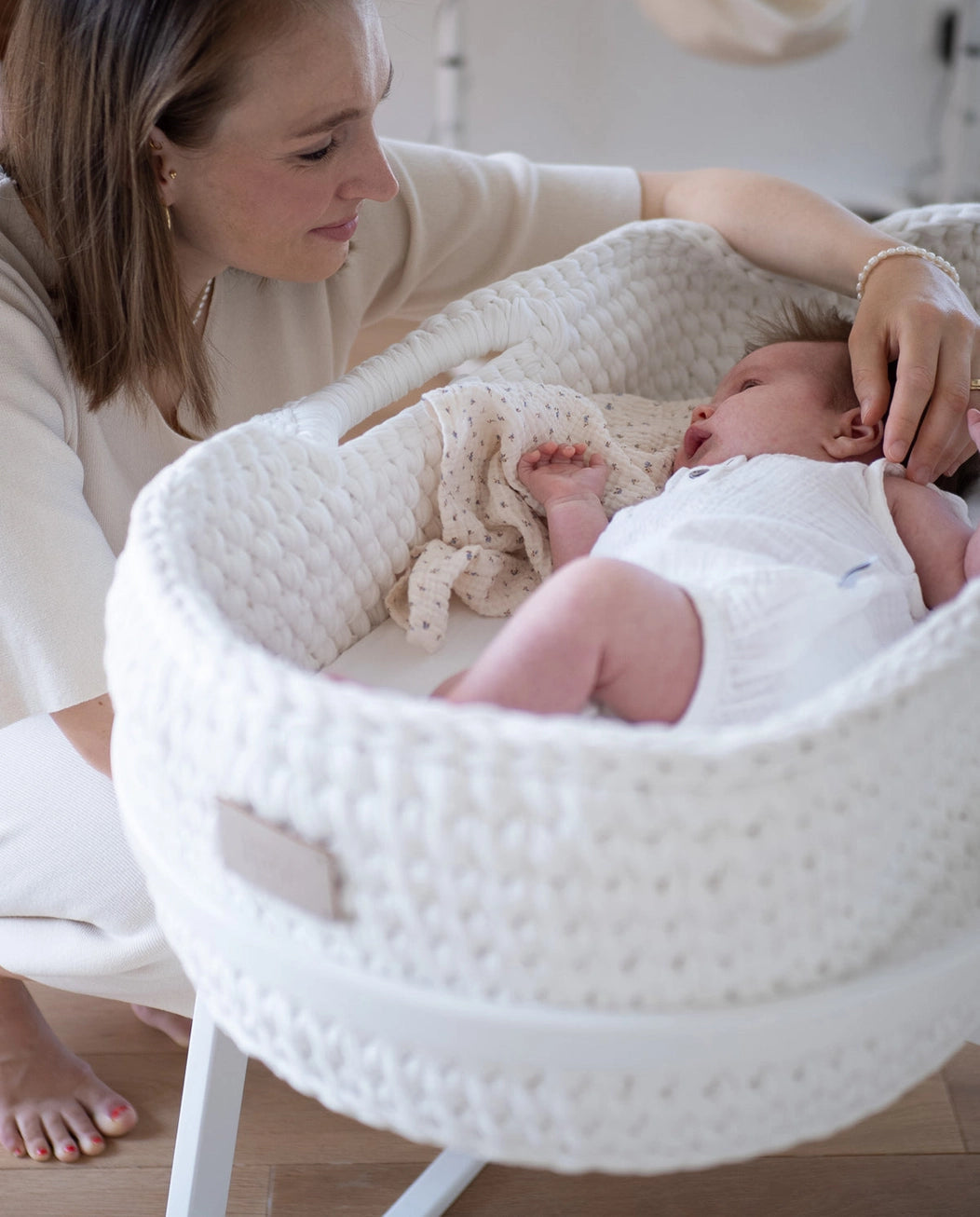 Cesta para Bebé - Nube Blanca | Suavidad y Elegancia para tu Pequeño