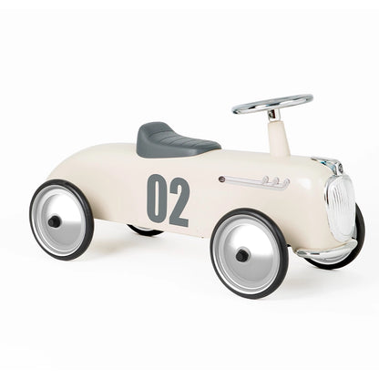 Coche Correpasillos Vintage Ivory - Roadster Clásico de Metal